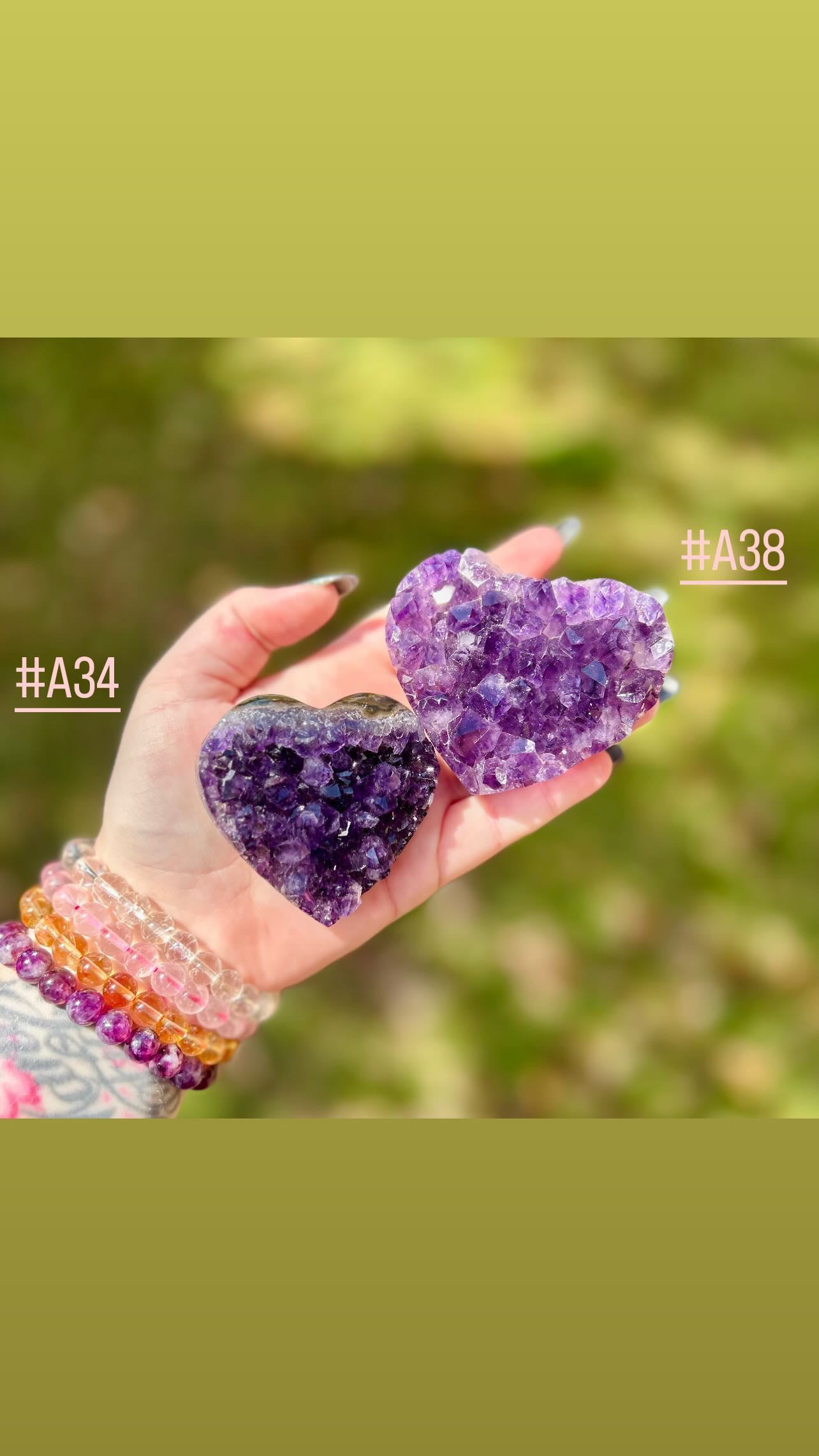 Amethyst Heart #A34