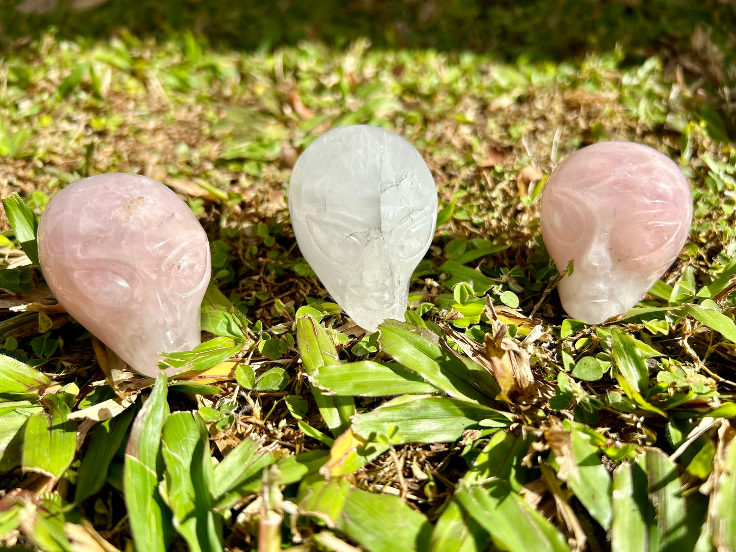 Alien Head Carving(Clear Quartz)