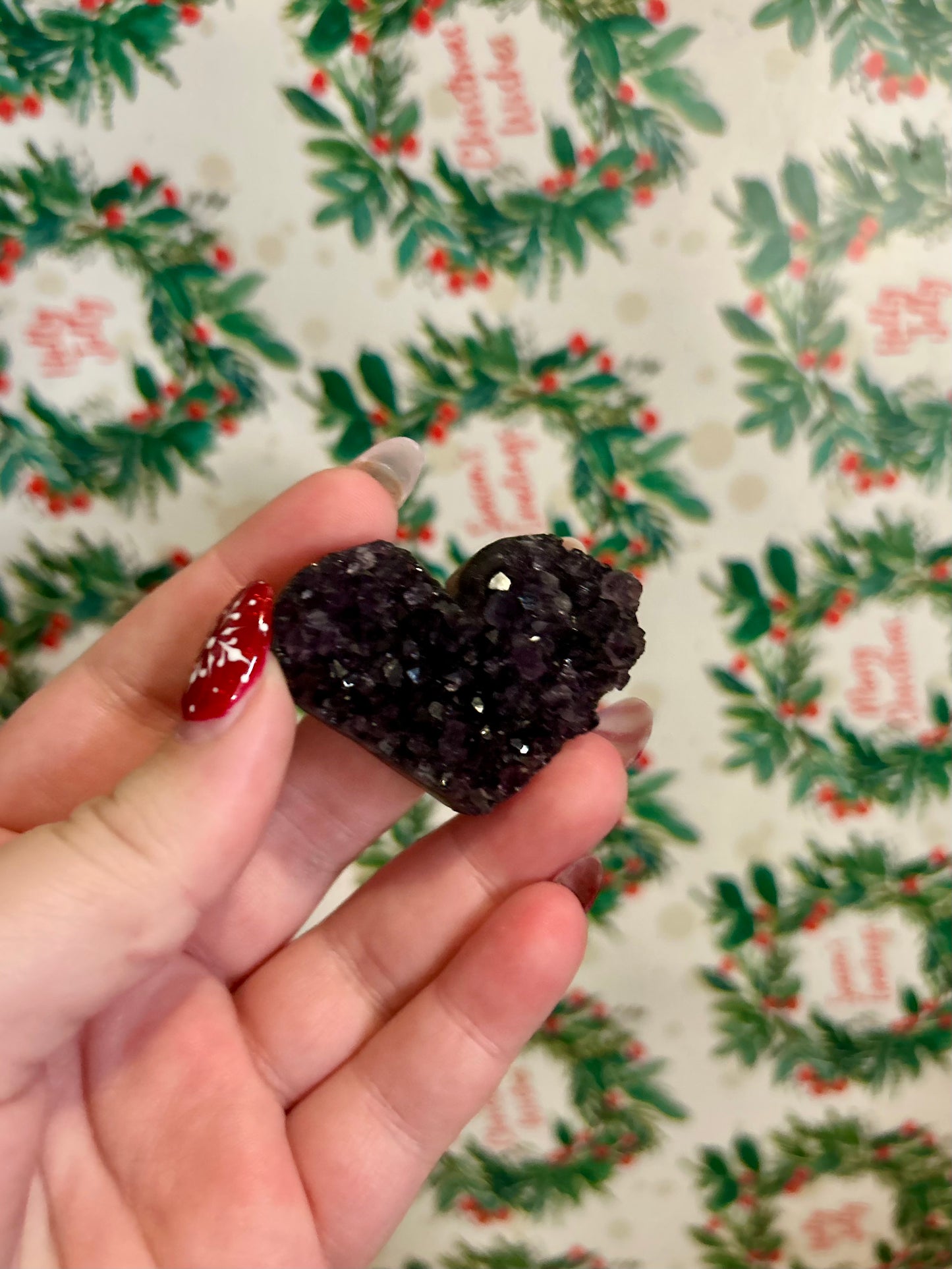 Amethyst Cluster Hearts